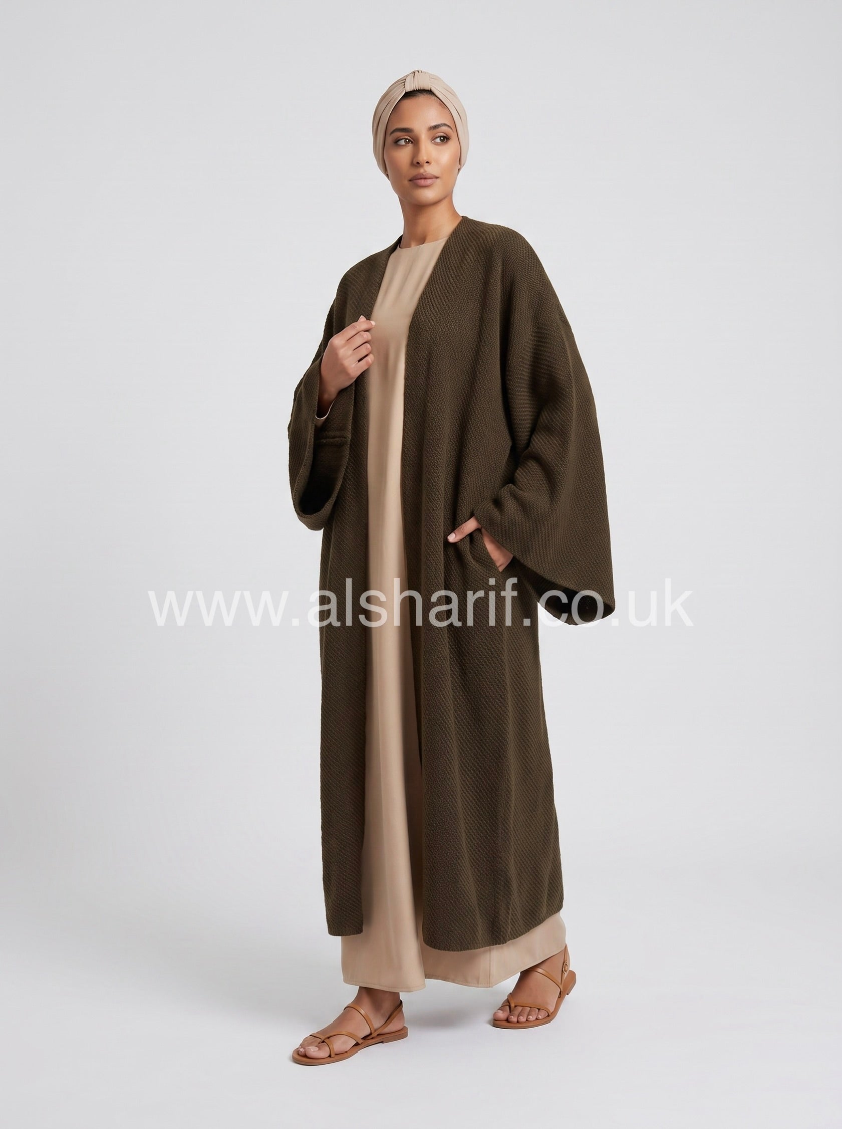 Wide Sleeves Abaya Coat
