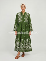 Summer Button Front Drawstring Maxi Dress
