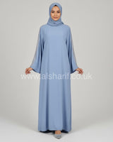 Rhinestone Gold Shoulder Satin Abaya Dress