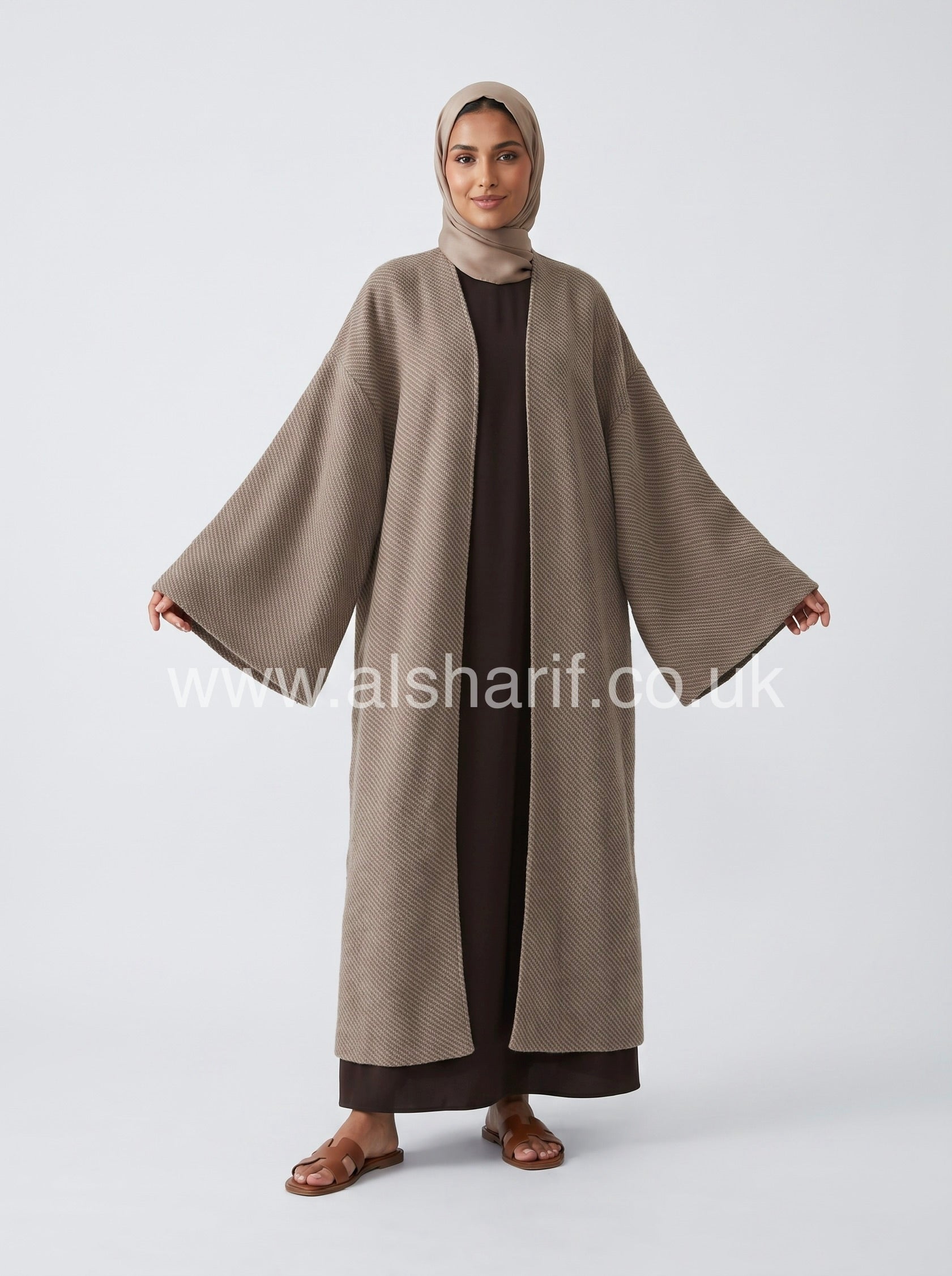 Wide Sleeves Abaya Coat
