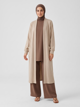 Longline Textured Cardigan with Pockets
