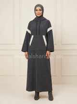 Hooded Corduroy Maxi Dress