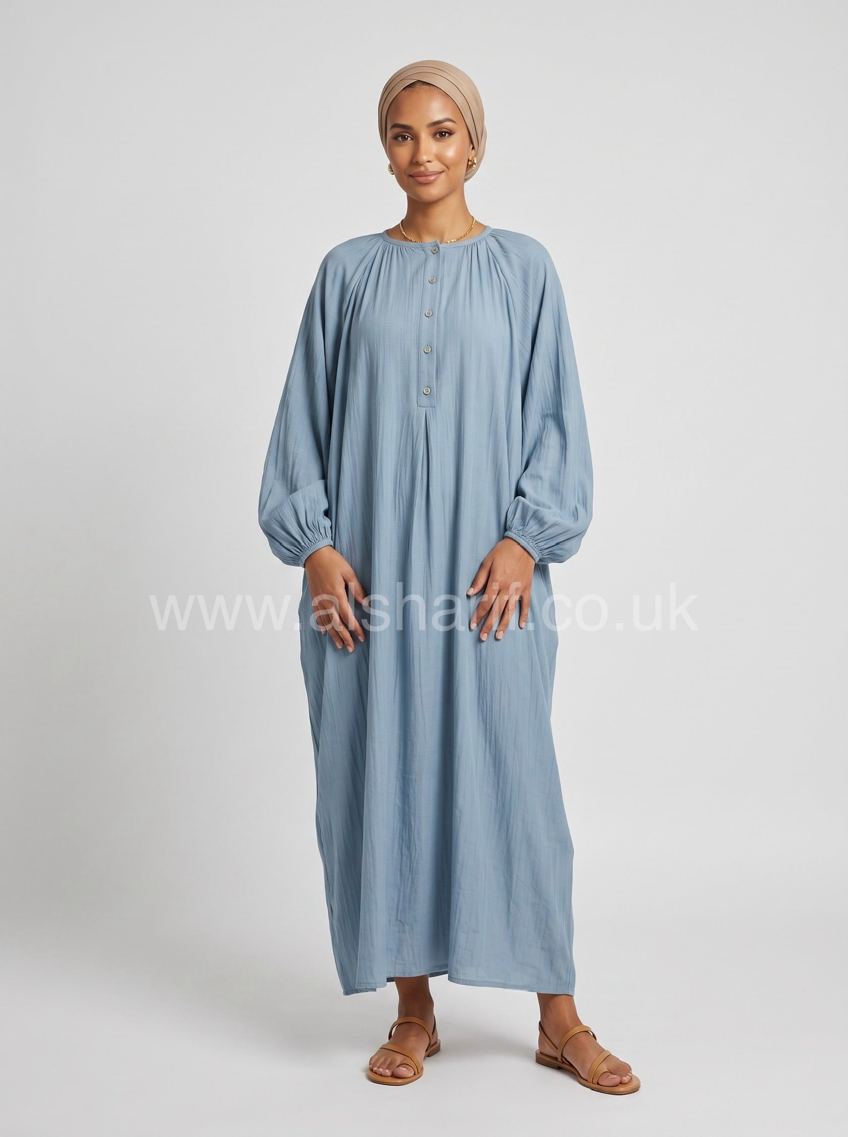 Wide-Fit Modest Maxi Dress