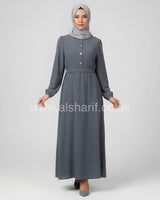 Plain Closed Crepe Abaya Dress