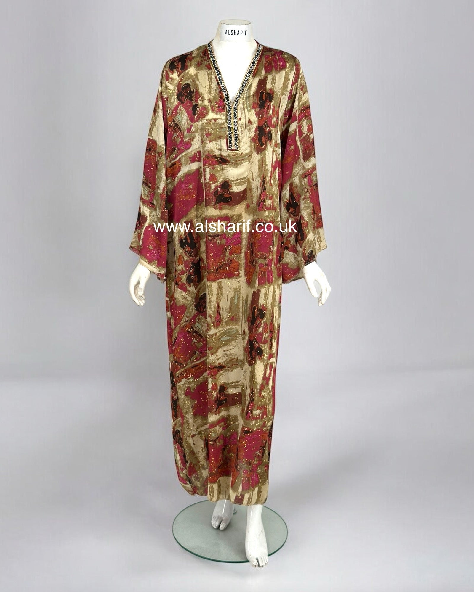 Satin Print Maxi Dress