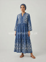 Summer Button Front Drawstring Maxi Dress