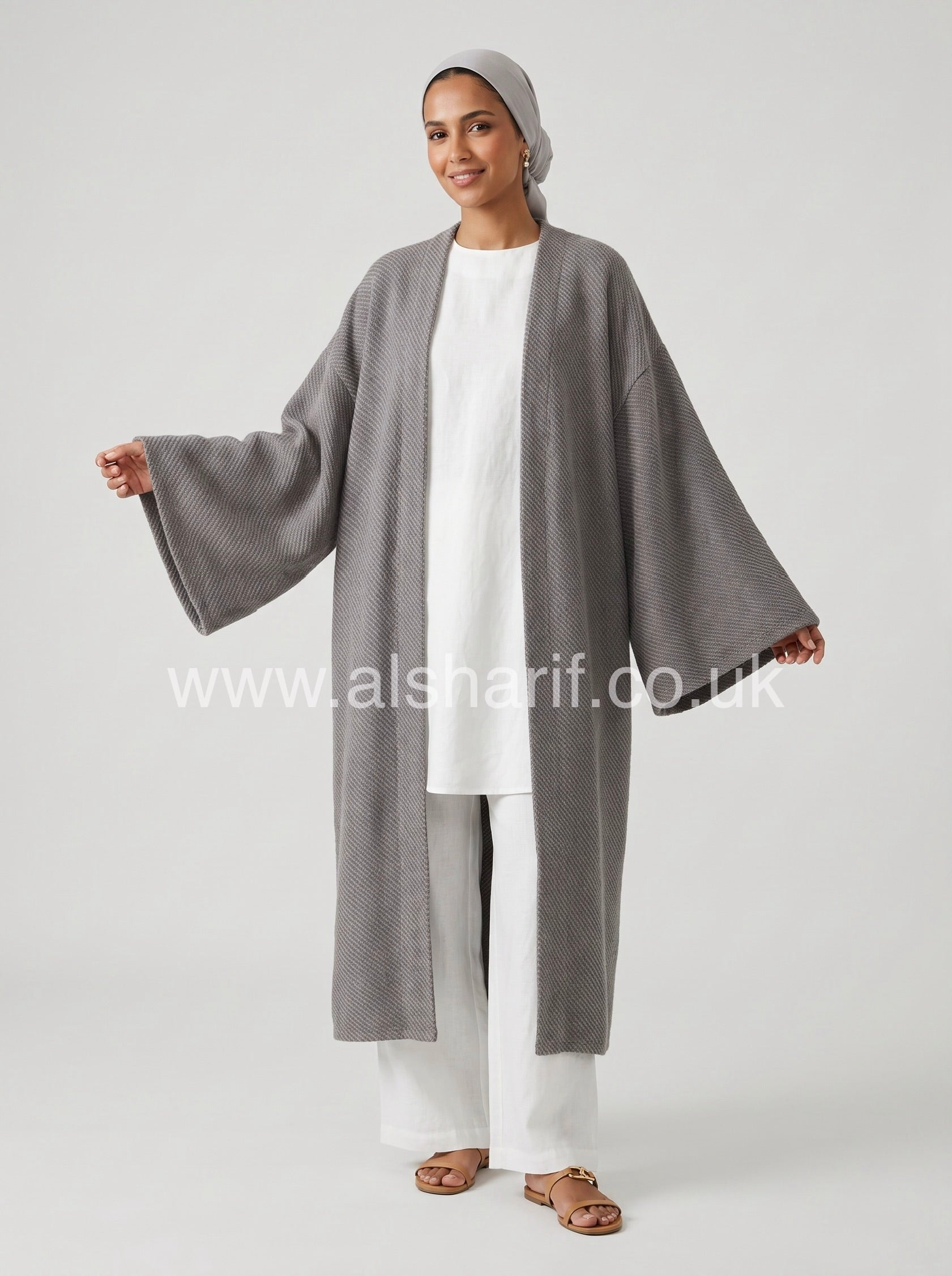 Wide Sleeves Abaya Coat