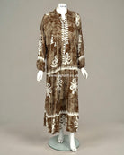 Beige Buttoned Cotton Abaya Dress