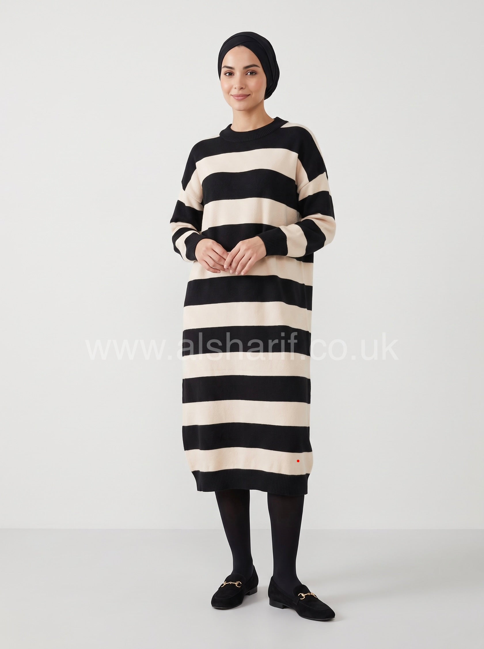 Striped Knitted Jumper Dress
