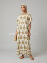 Paisley Print Kaftan Dress