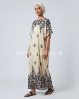Cotton Viscose Printed Kaftan Dress