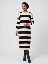 Striped Knitted Jumper Dress