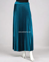 Pleated Velvet Skirt