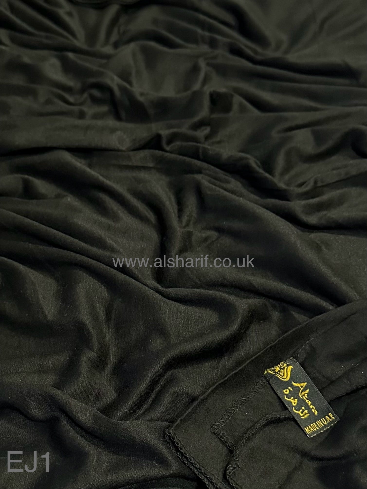 Emirati Jersey Hijab Black