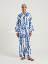 Co-Ord Set Longline Top & Wide Leg Trouser