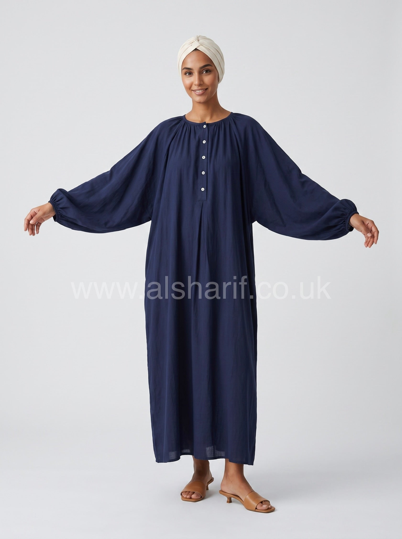 Wide-Fit Modest Maxi Dress