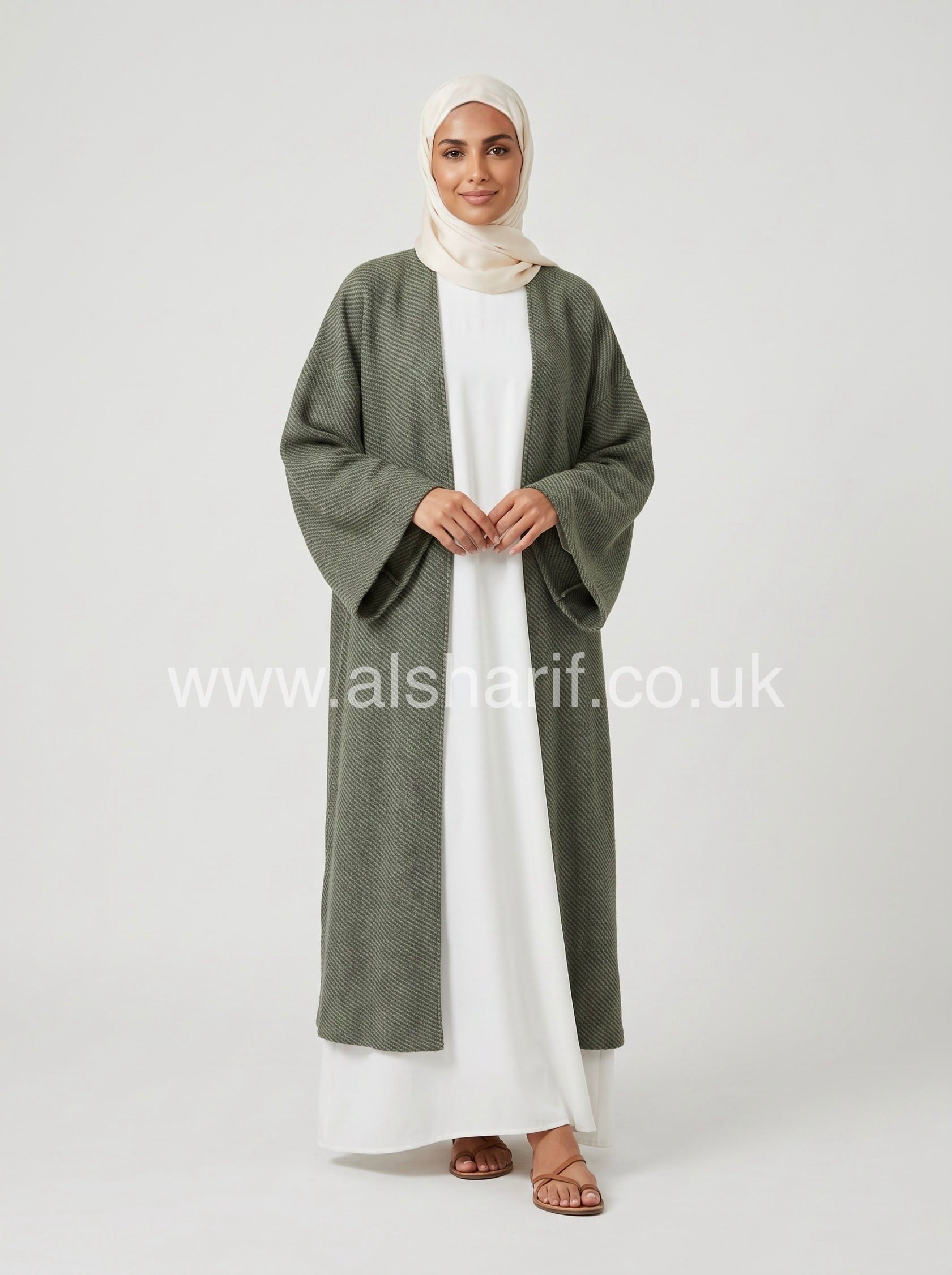 Wide Sleeves Abaya Coat