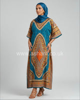 Printed Maxi Kaftan Dress