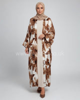 Rhinestone Silk 2 Piece Abaya Set