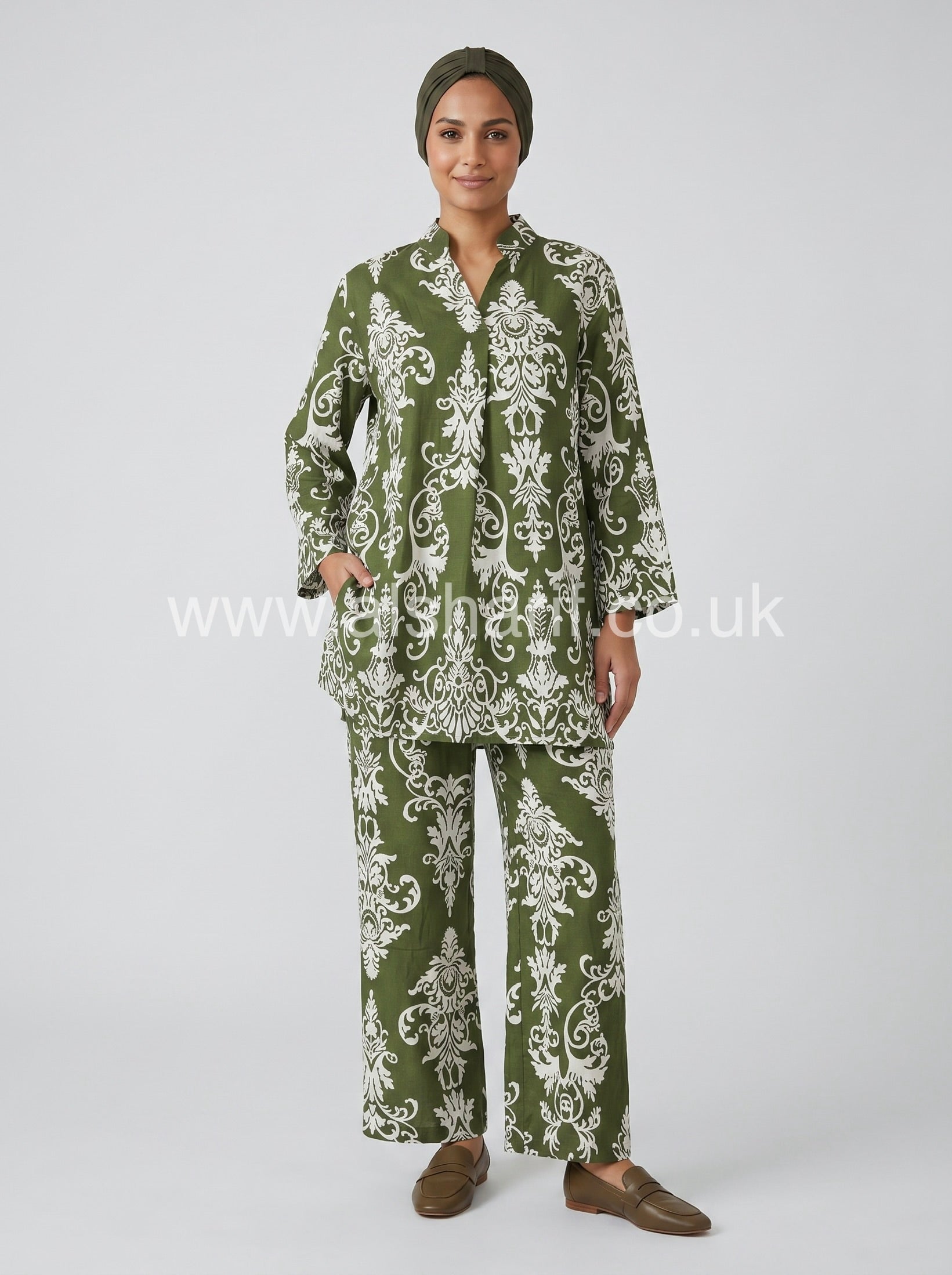 Co-Ord Set Longline Top & Wide Leg Trouser