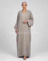 2 Piece Embroidered Abaya Dress Set