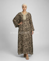 Satin Kaftan Dress