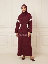 Hooded Corduroy Maxi Dress