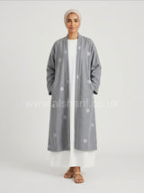 Embroidered Open Abaya Coat