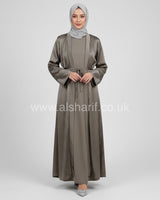 2 Piece Set Satin Abaya