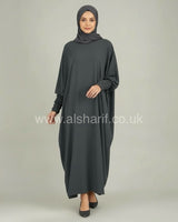 Closed Batwing Crepe Abaya