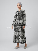 Button Front Roll Sleeve Summer Dress