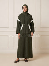 Hooded Corduroy Maxi Dress