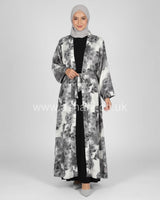 Satin 2 Piece Abaya Dress Set