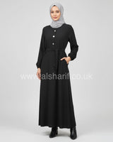 Plain Closed Crepe Abaya Dress