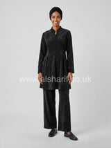 2 Piece Velvet Pleated Co-Ord Trouser Set with Belt