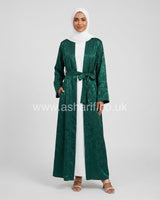 Satin Maxi Cardigan with Belt 2 Side Pockets