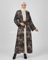 Satin 2 Piece Abaya Dress Set