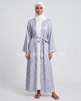 Satin Maxi Cardigan with Belt 2 Side Pockets