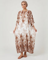 Cotton Viscose Floral Kaftan Dress