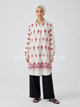 Geometric Print Wide Tunic Top