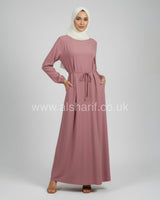 Premium Plain Satin Abaya Dress