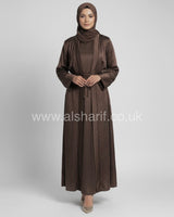 2 Piece Set Satin Abaya