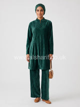 2 Piece Velvet Pleated Co-Ord Trouser Set with Belt