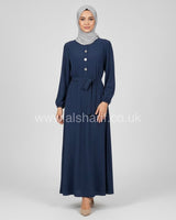 Plain Closed Crepe Abaya Dress