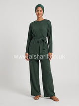 2 Piece Knitted Co-Ord Trouser Set with Belt