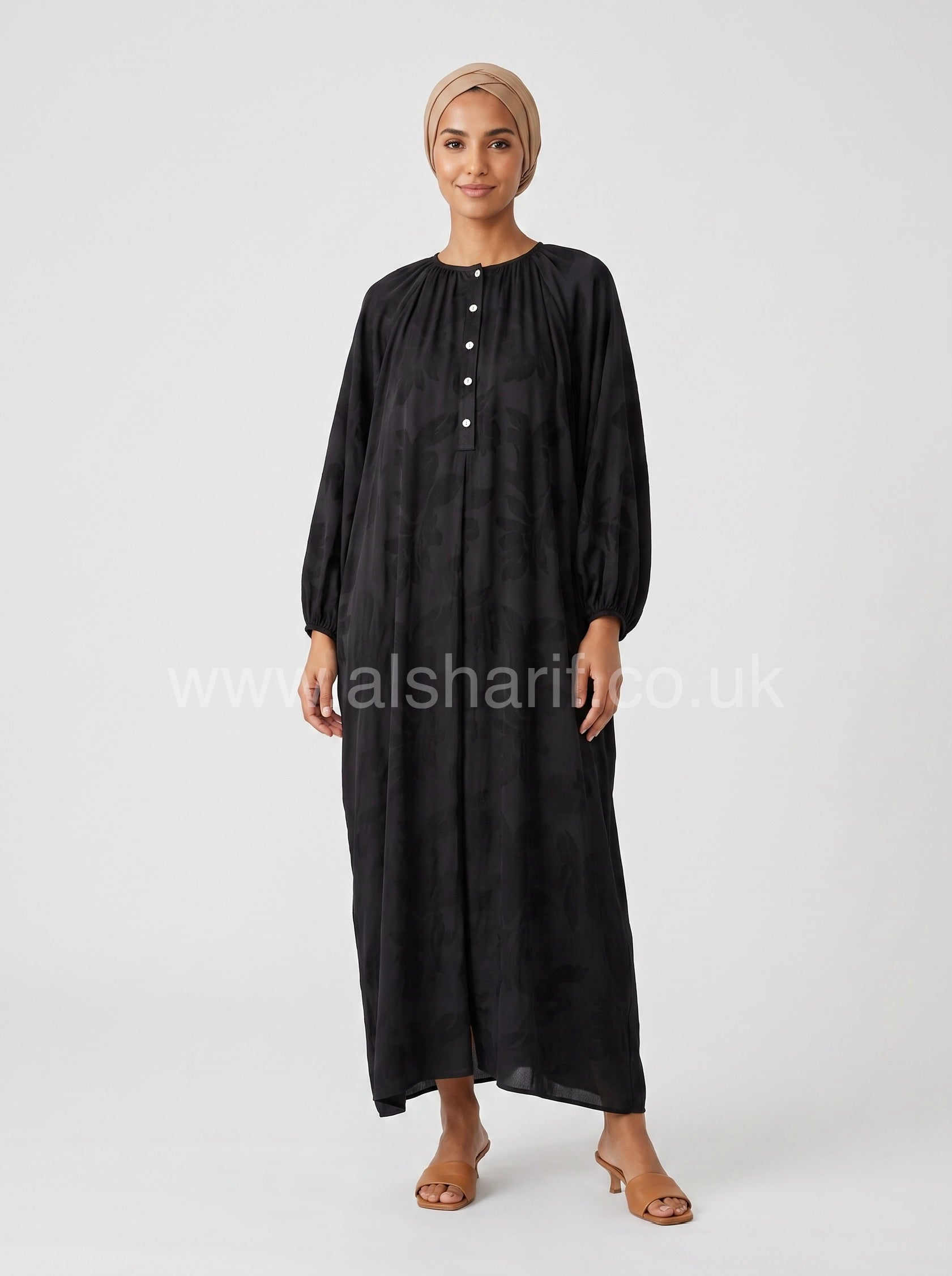 Wide-Fit Modest Maxi Dress