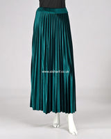 Pleated Velvet Skirt