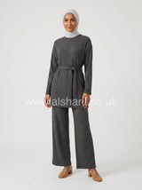 2 Piece Knitted Co-Ord Trouser Set with Belt