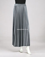 Pleated Velvet Skirt