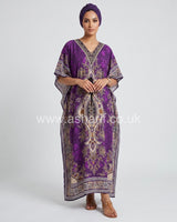 Printed Drawstring Kaftan Dress